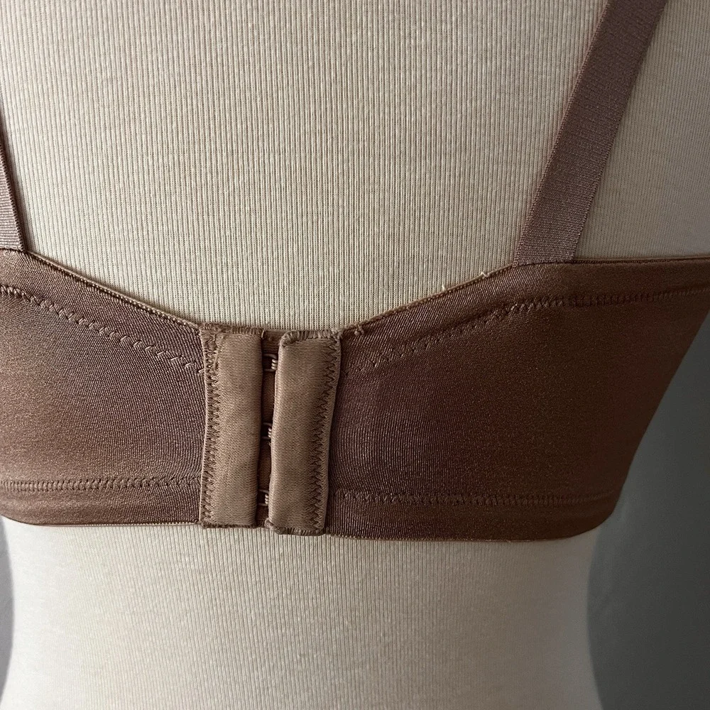 Olga 35161 Pretty Smooth Underwire Lined Full Coverage Bra Women Brown Bra 36 DD